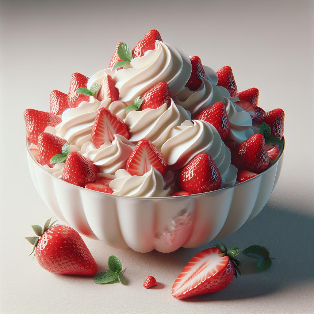 Crema chantilly con fresas