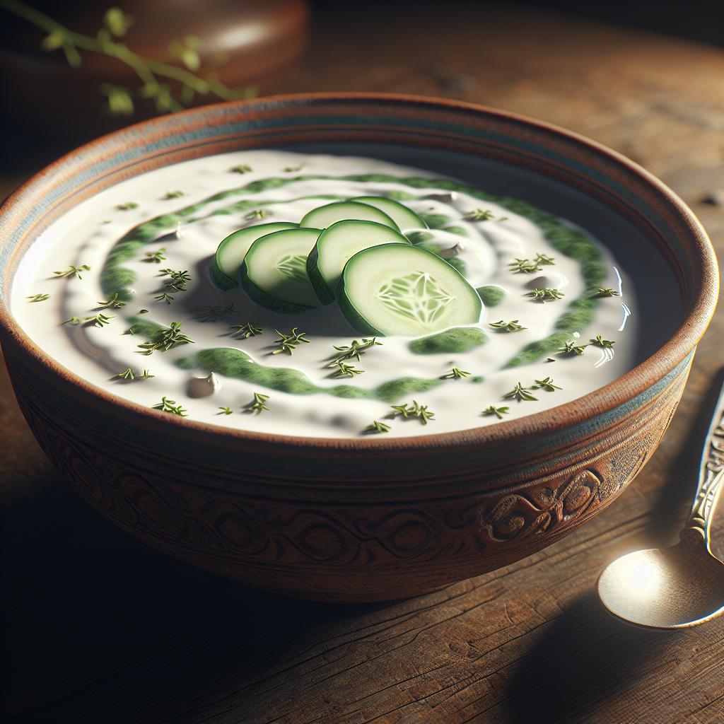 Crema de pepinos y yogur
