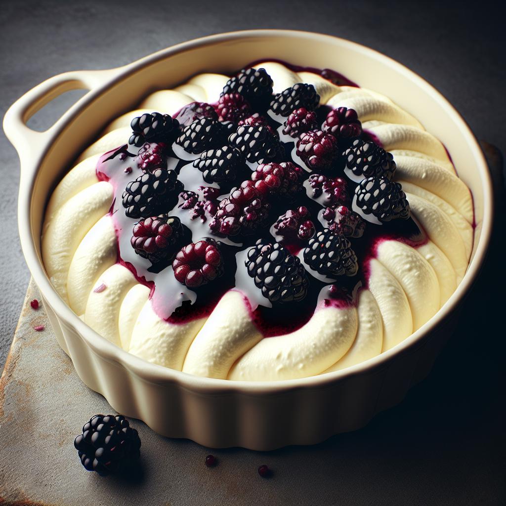 Crema de queso con moras