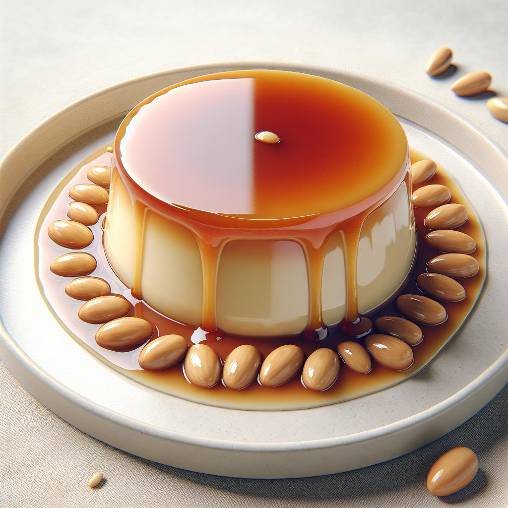 Creme caramel con piñones