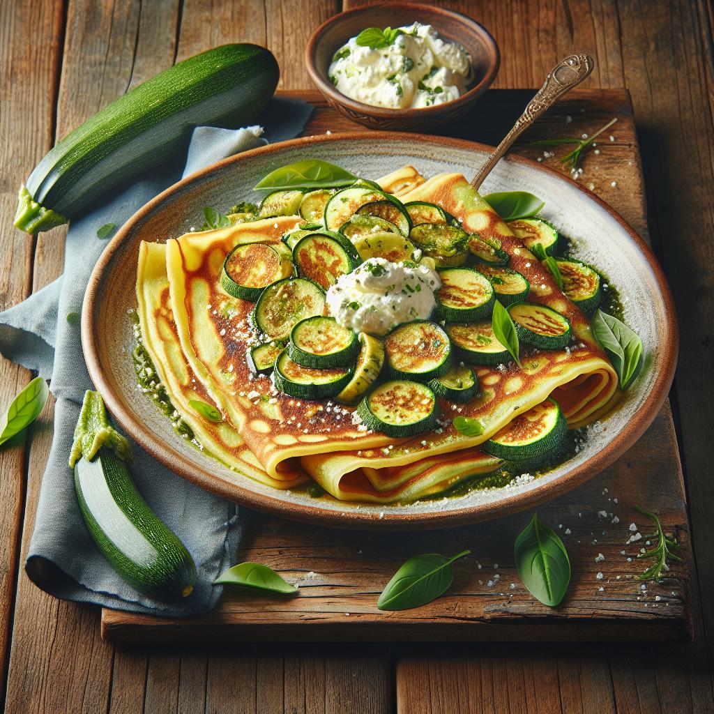 Crespelle con calabacines y ricotta