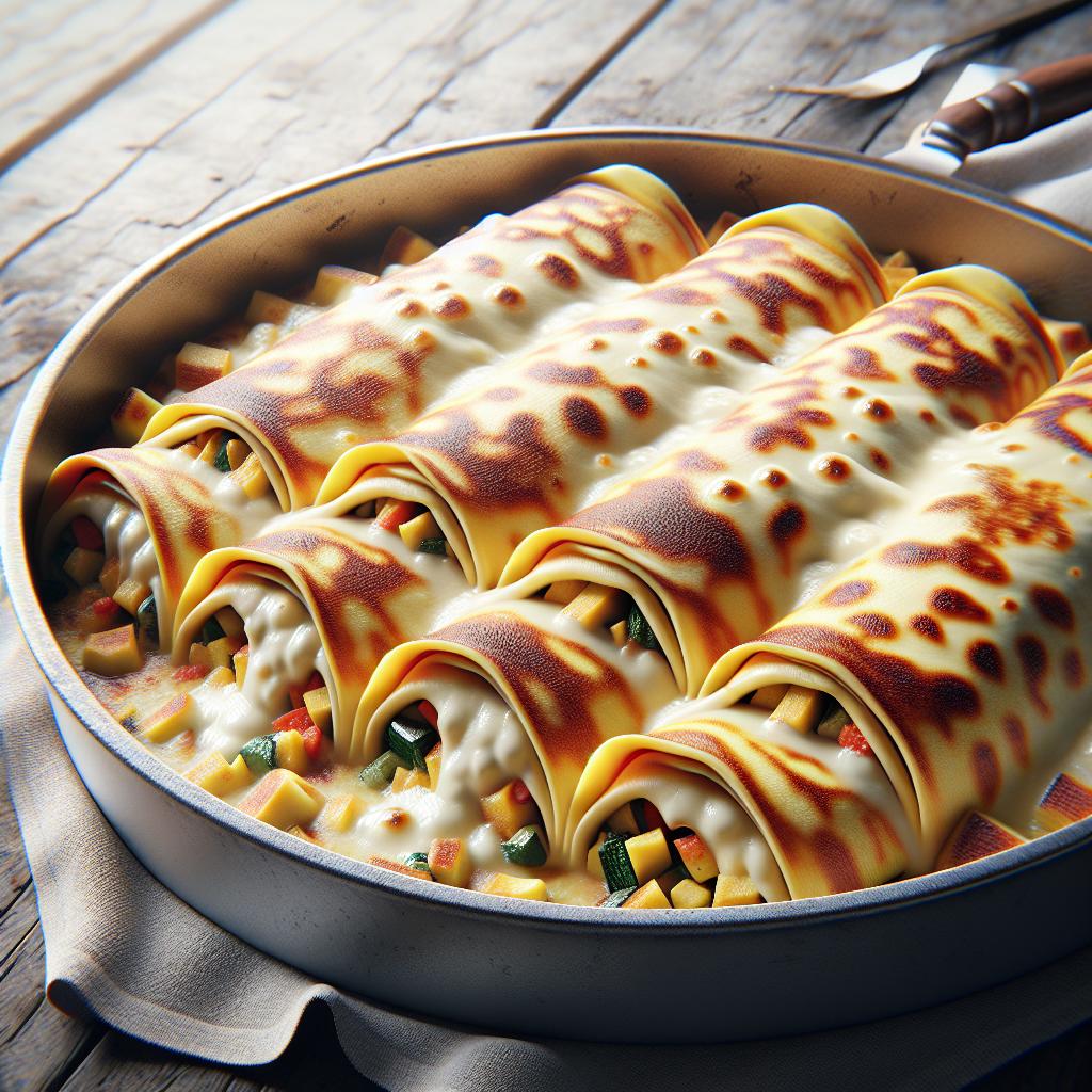 Crespelle rellenas al horno