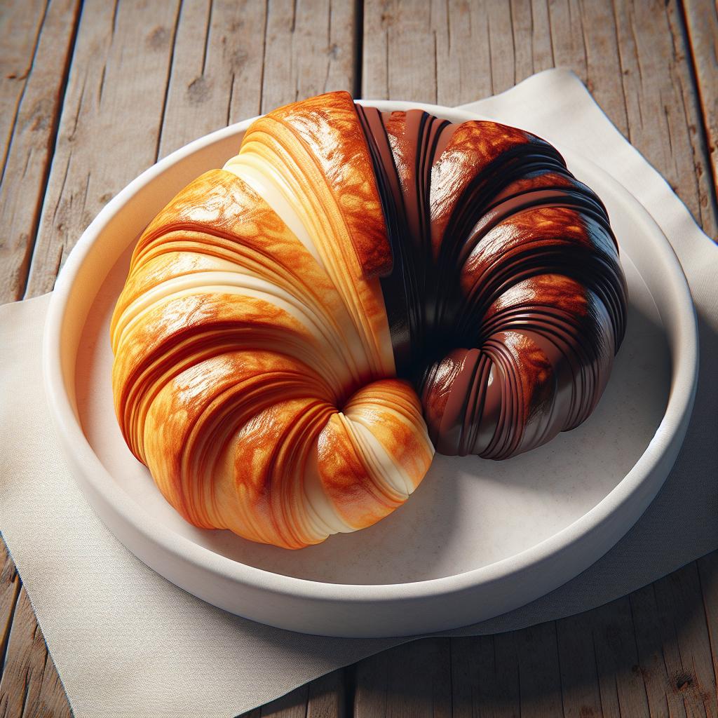 Croissant bicolor