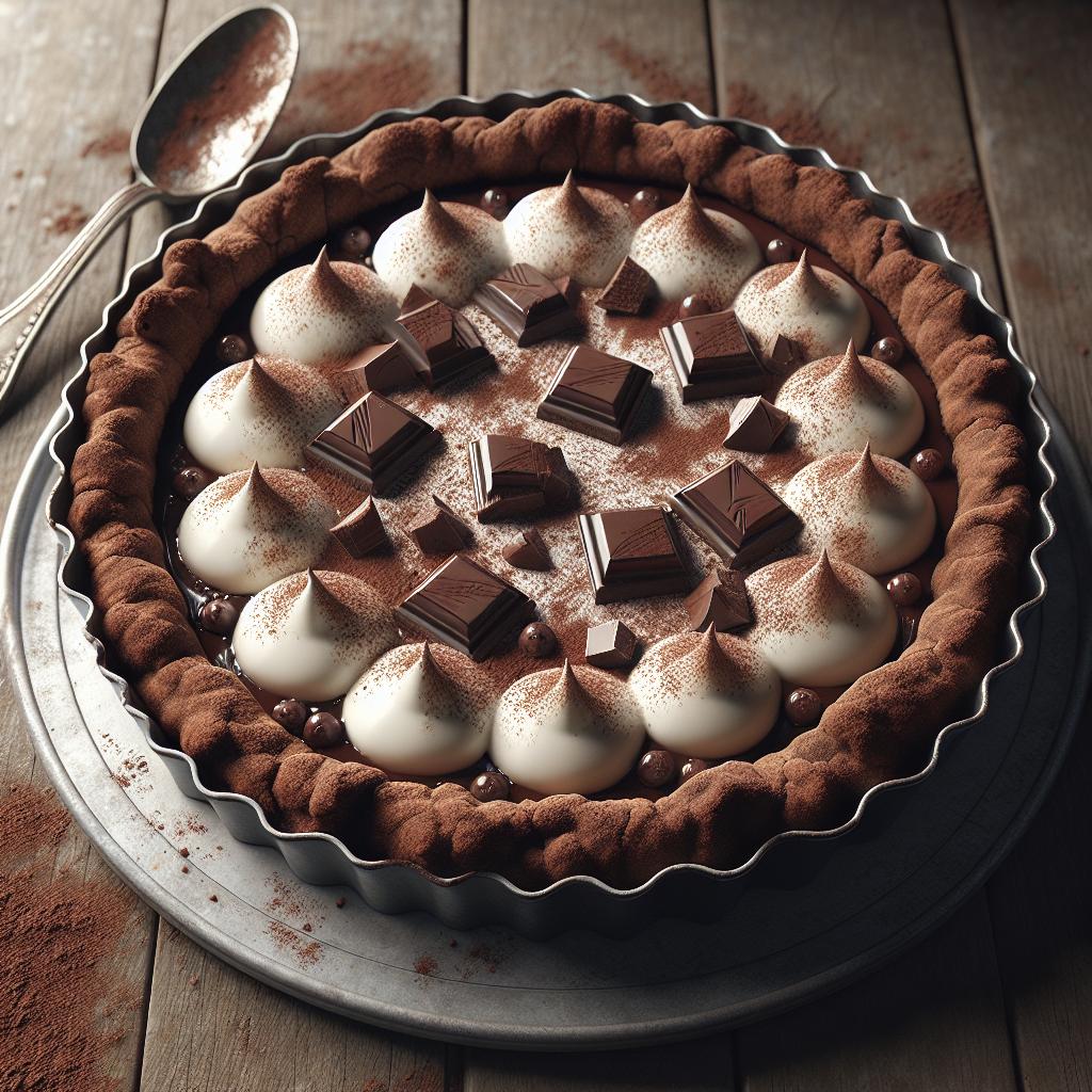 Tarta al cacao con crema de ricotta y chocolate
