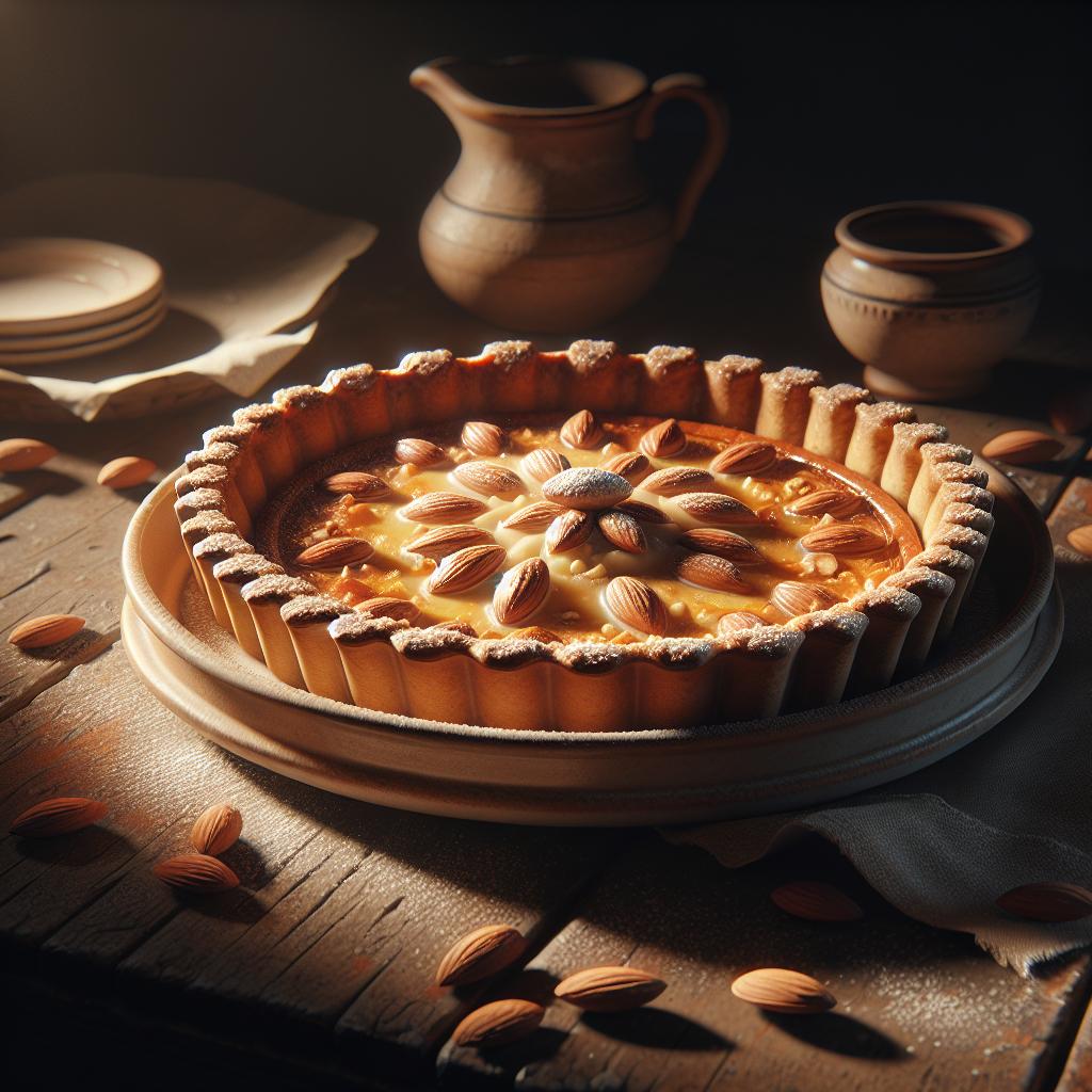 Tarta de leche y almendras