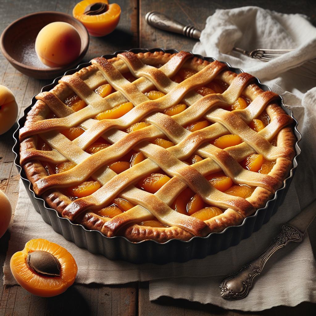 Tarta de mermelada de albaricoques