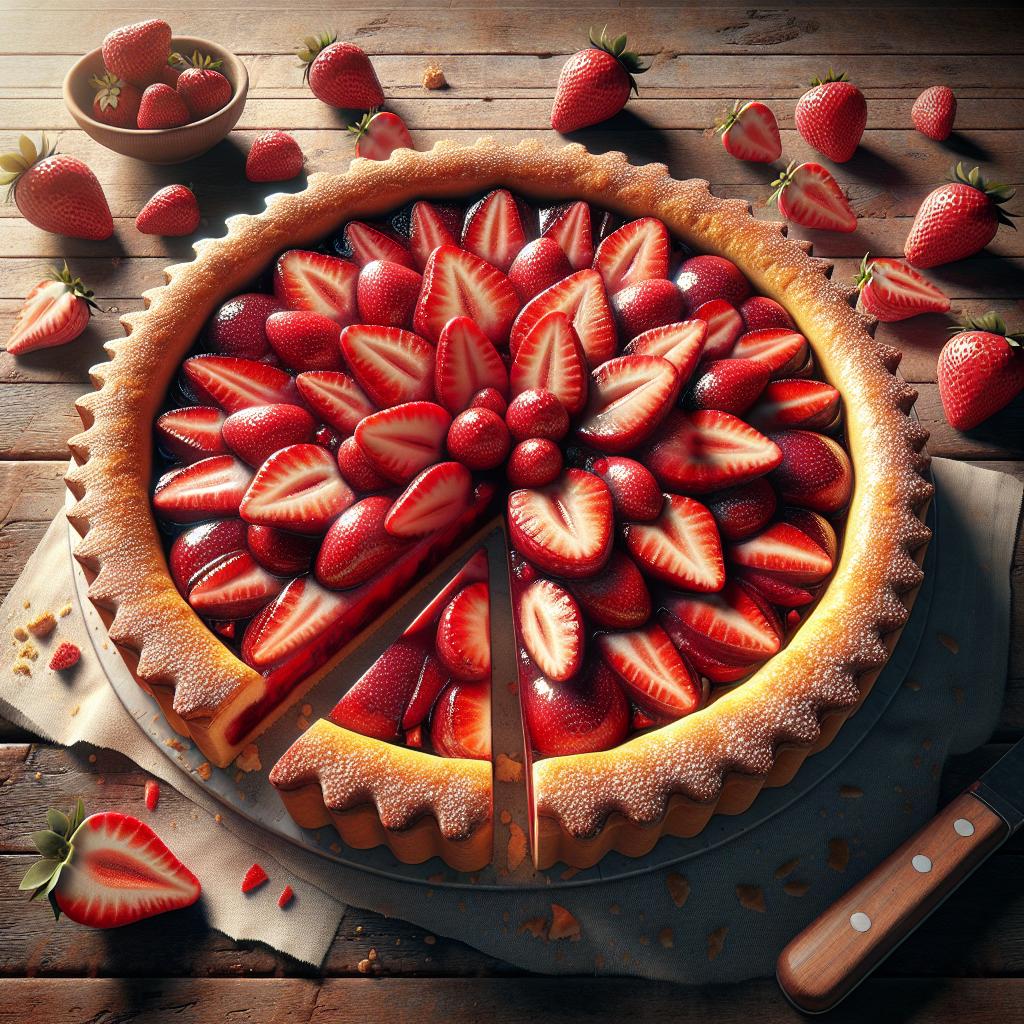 Crostata de fresas con frangipane