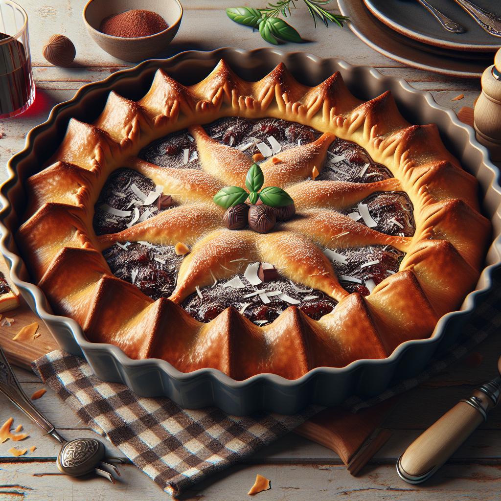 Crostata de chocolate y coco