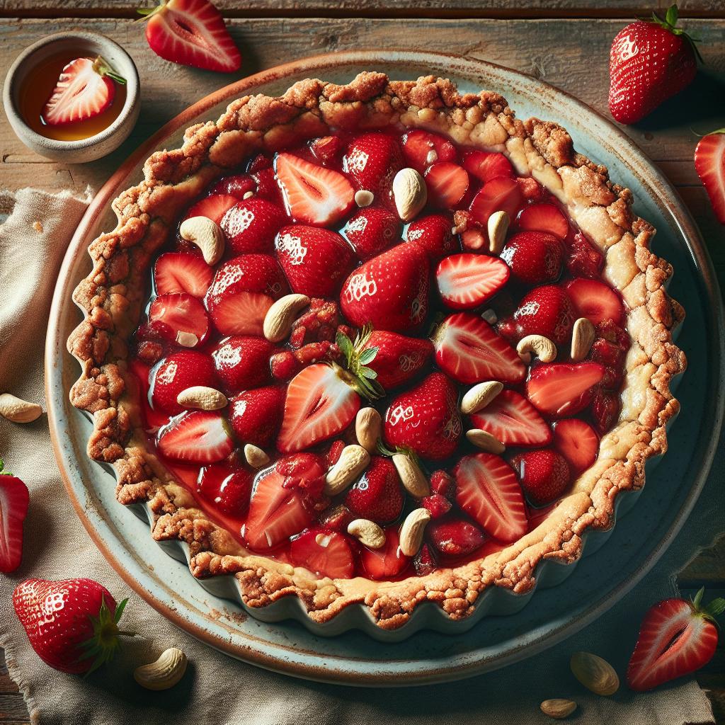 Tarta crudista de fresas