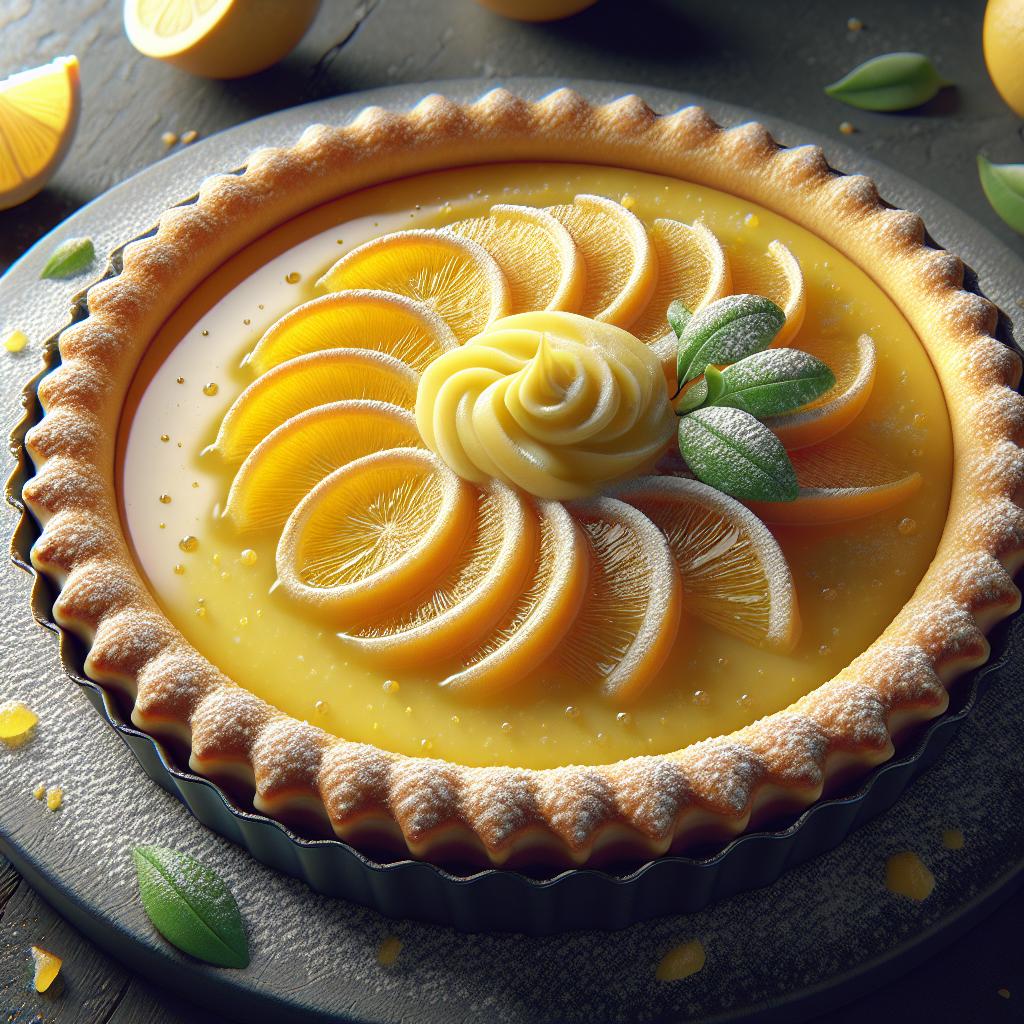 Crostata de claras con crema de limón