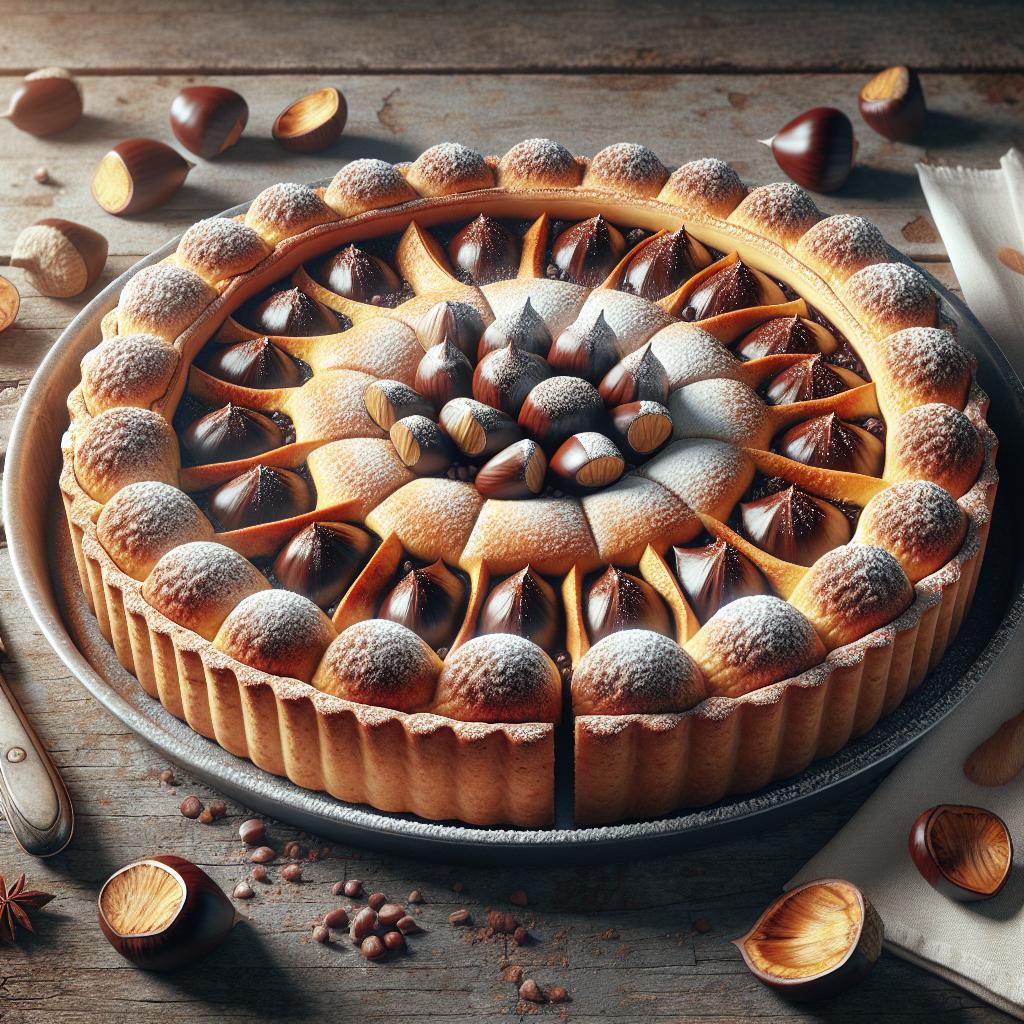 Tarta de castañas y chocolate
