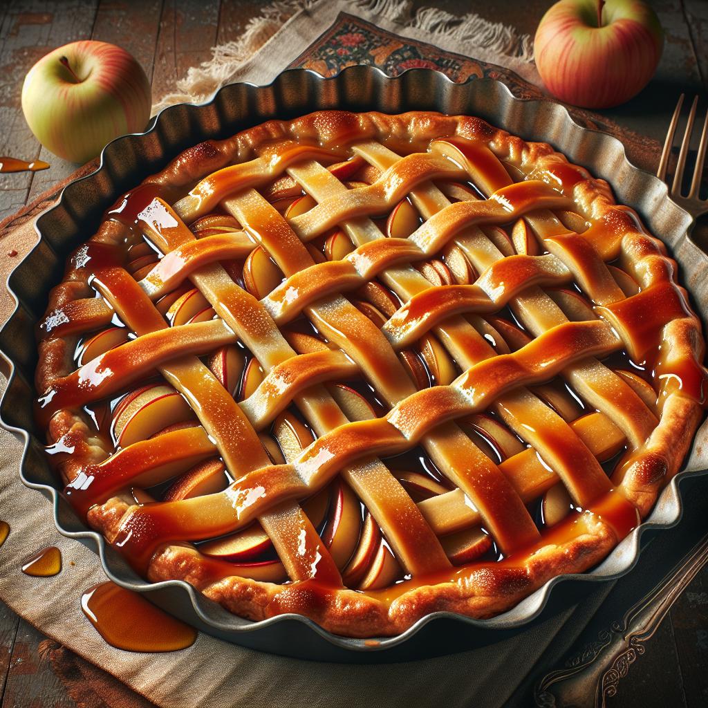 Tarta de manzanas y caramelo