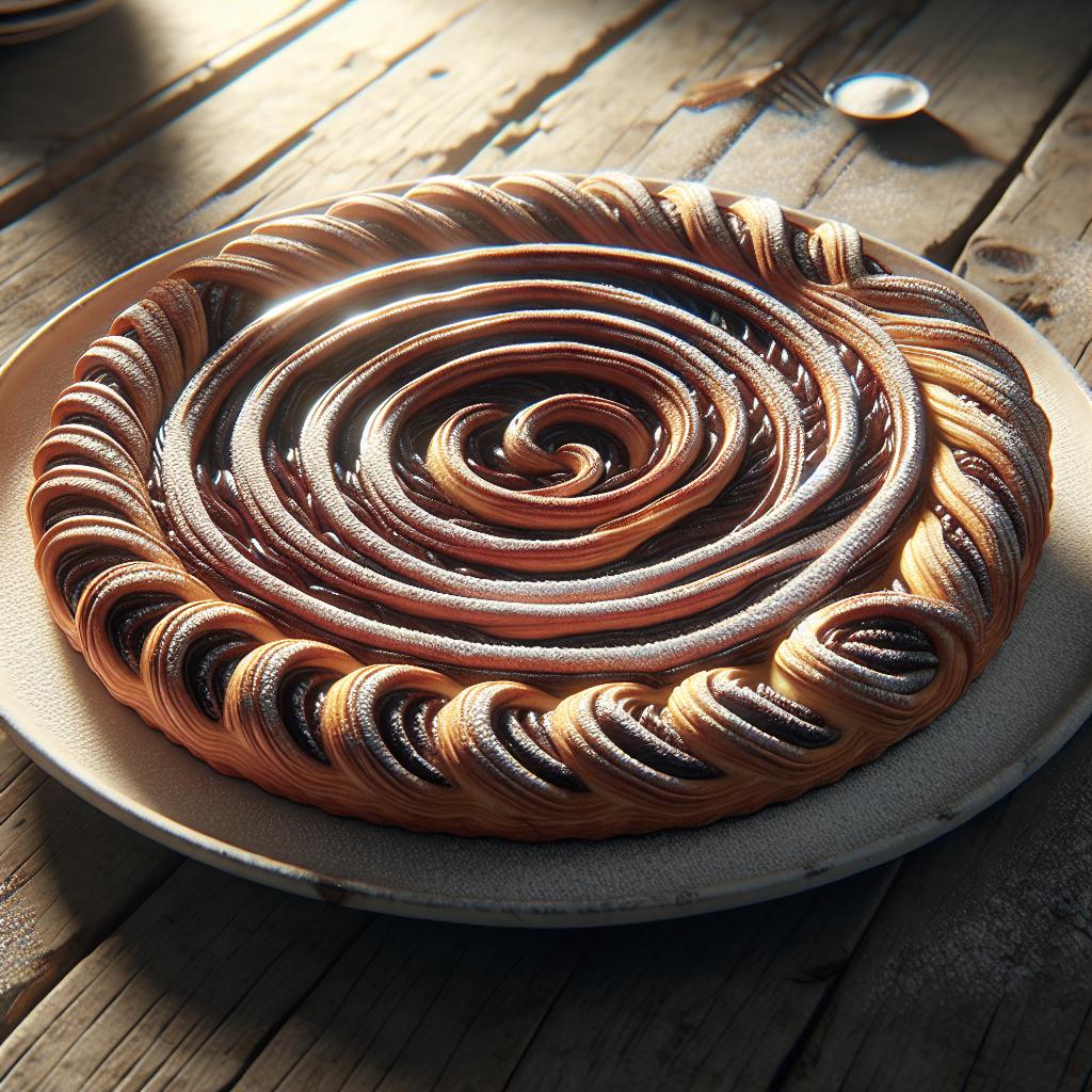 Tarta espiral al chocolate