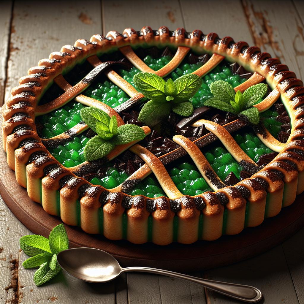 Tarta de menta y chocolate