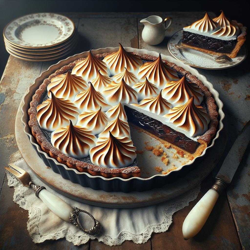 Tarta de merengue al chocolate