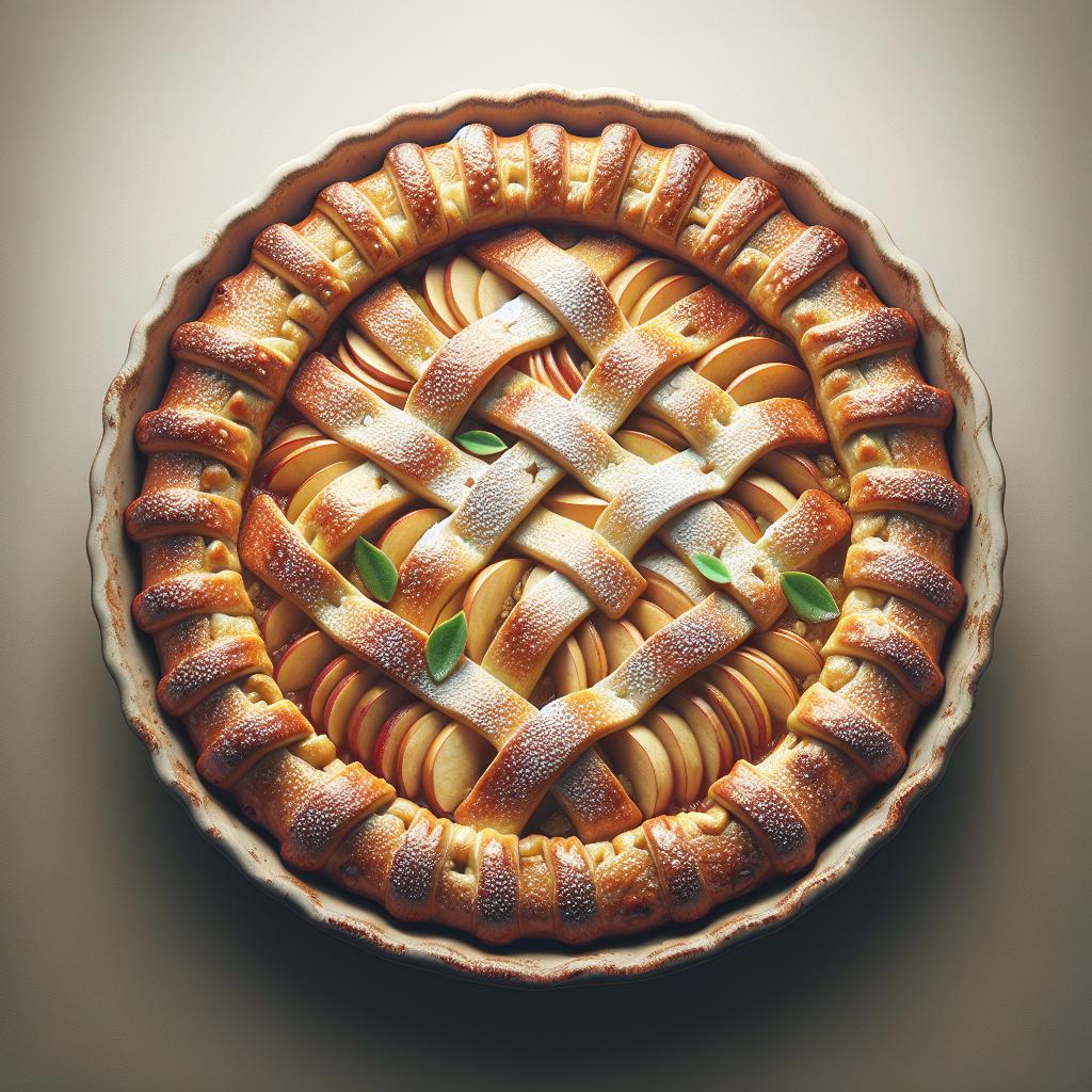 Tarta rellena de manzanas