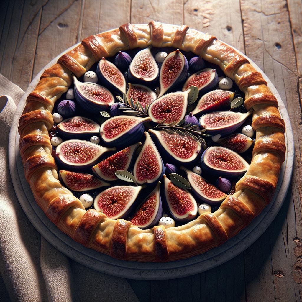 Tarta salada de higos