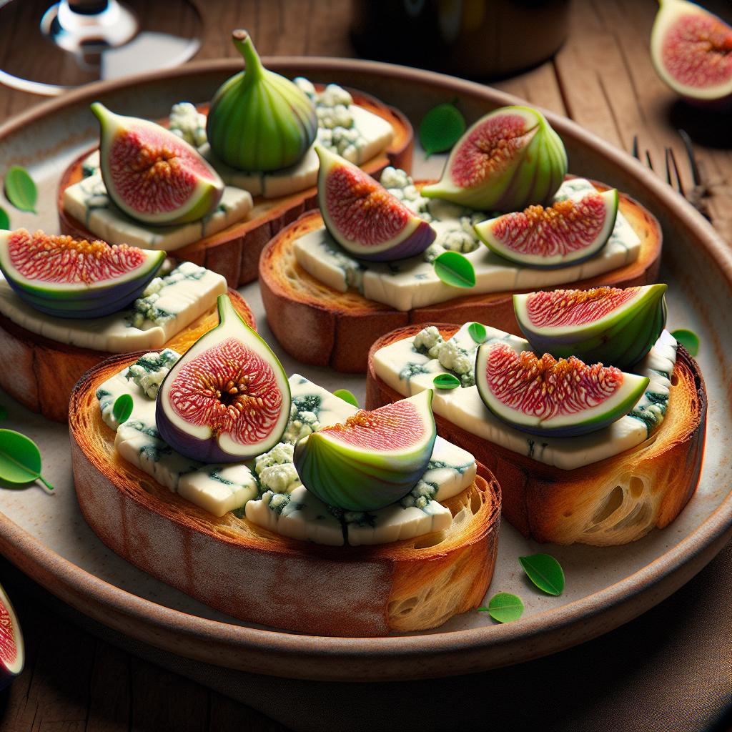 Crostini de higos y gorgonzola