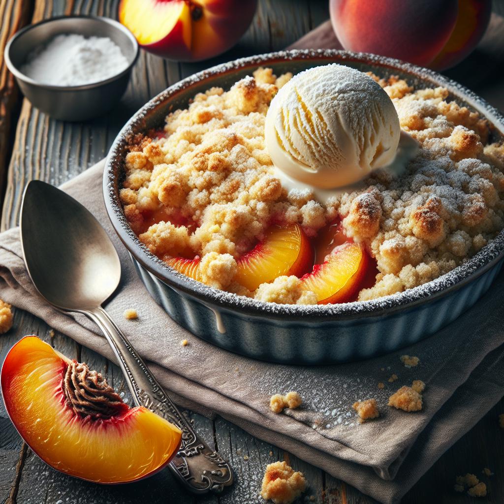 Crumble de melocotones