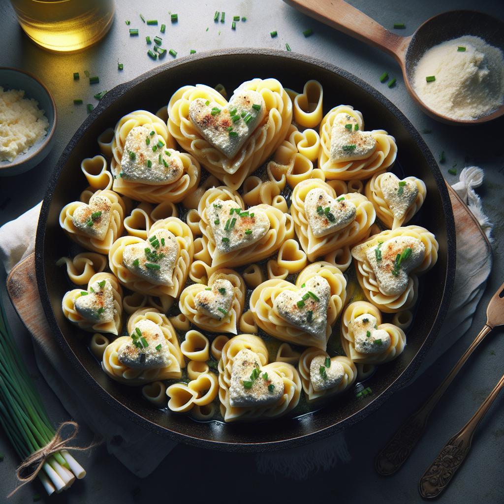 Corazoncitos con queso de cabra y cebollino