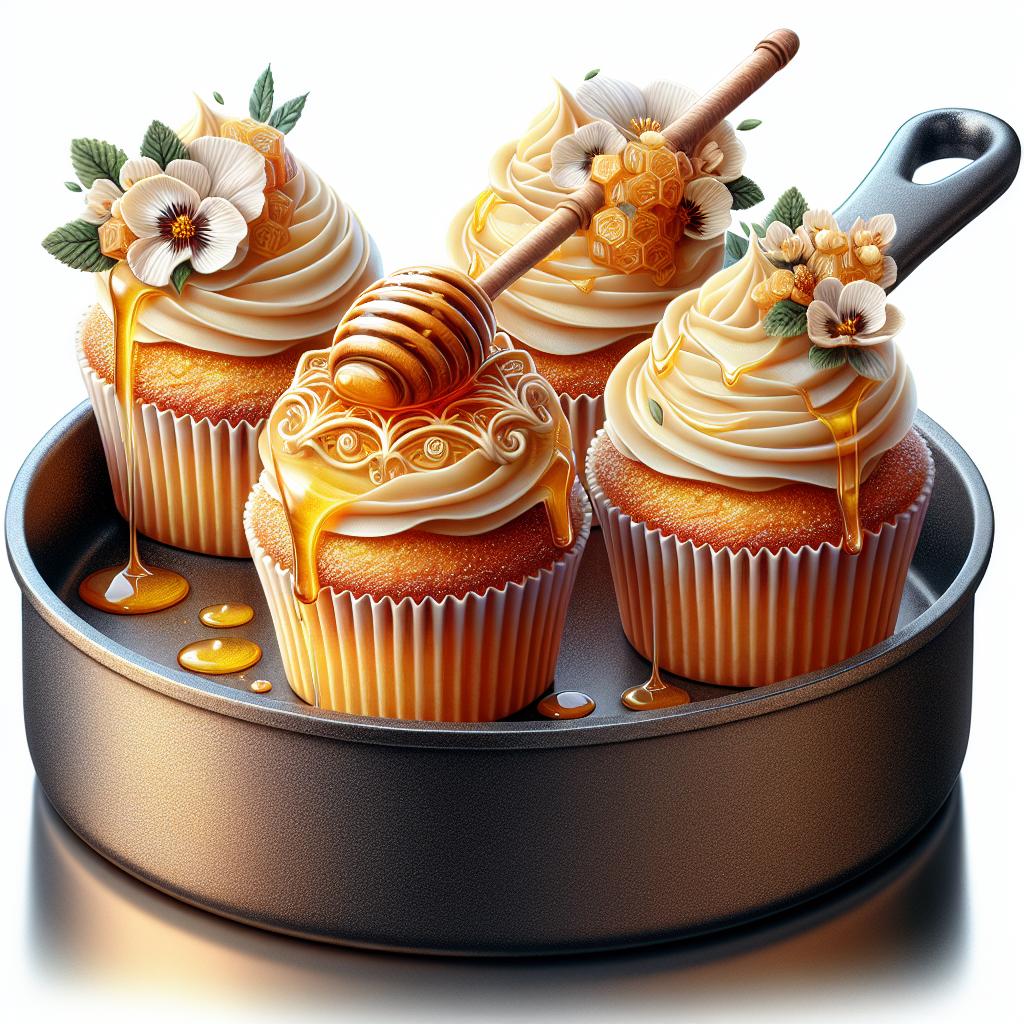 Cupcakes de miel decorados