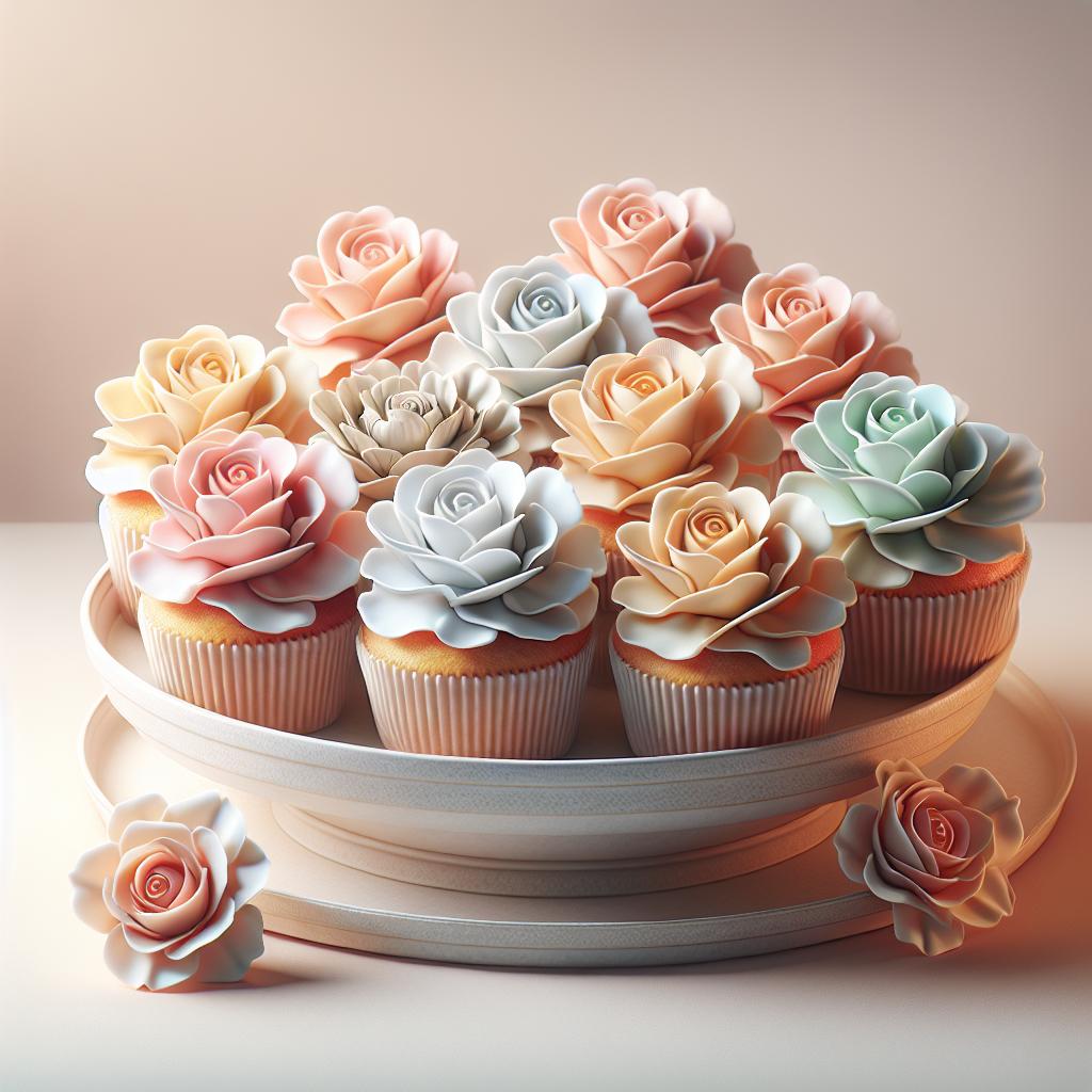 Cupcakes con rosas