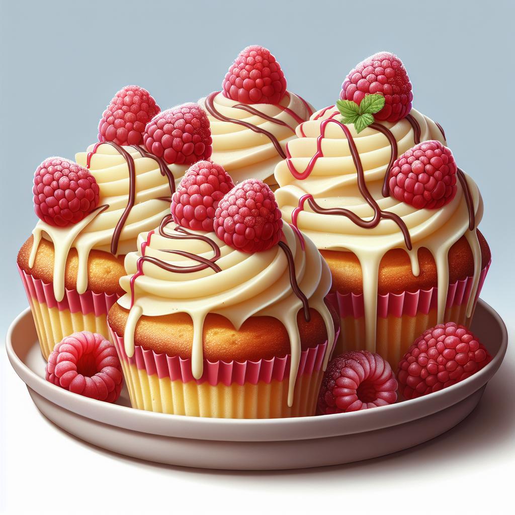 Cupcake de frambuesas y chocolate blanco