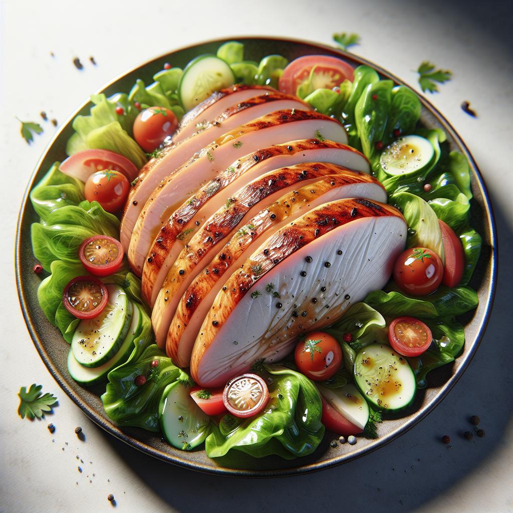 Pechuga de pavo en ensalada
