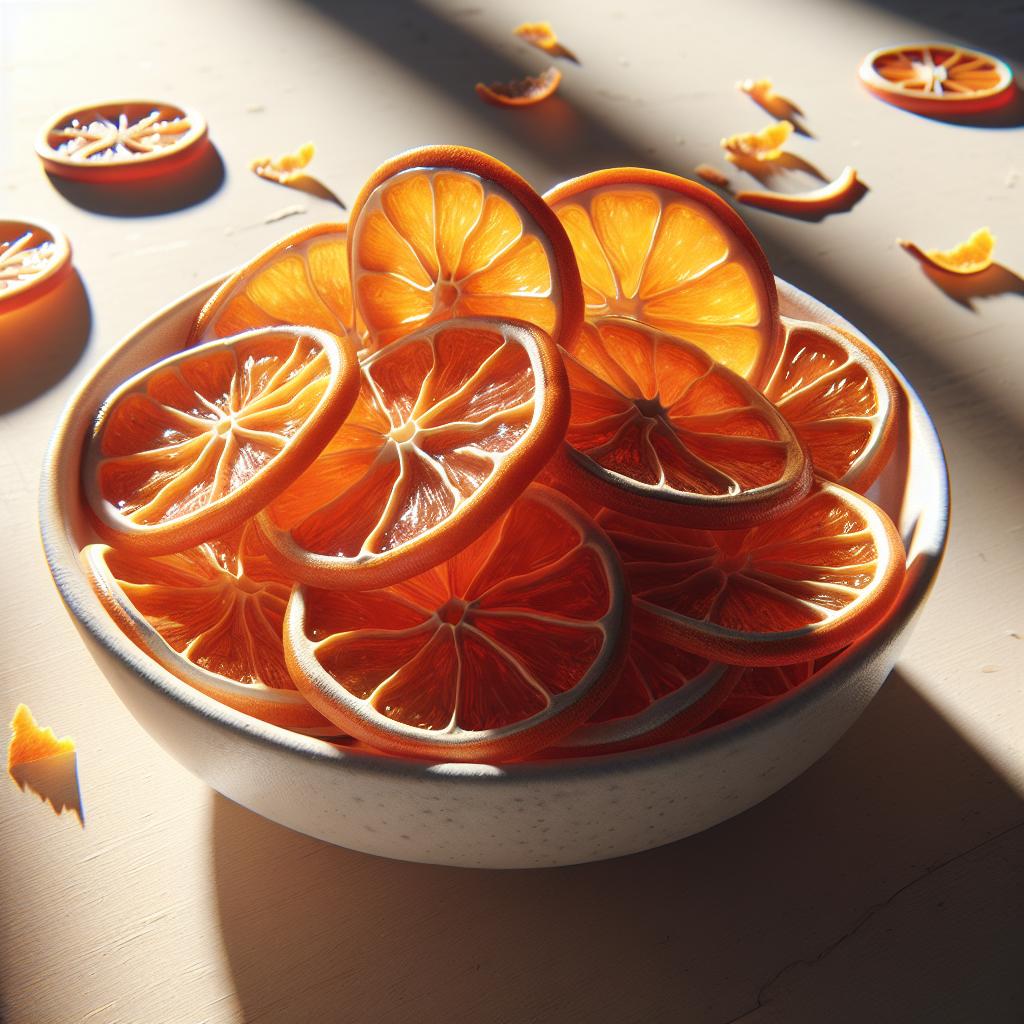 Rodajas de naranja deshidratadas