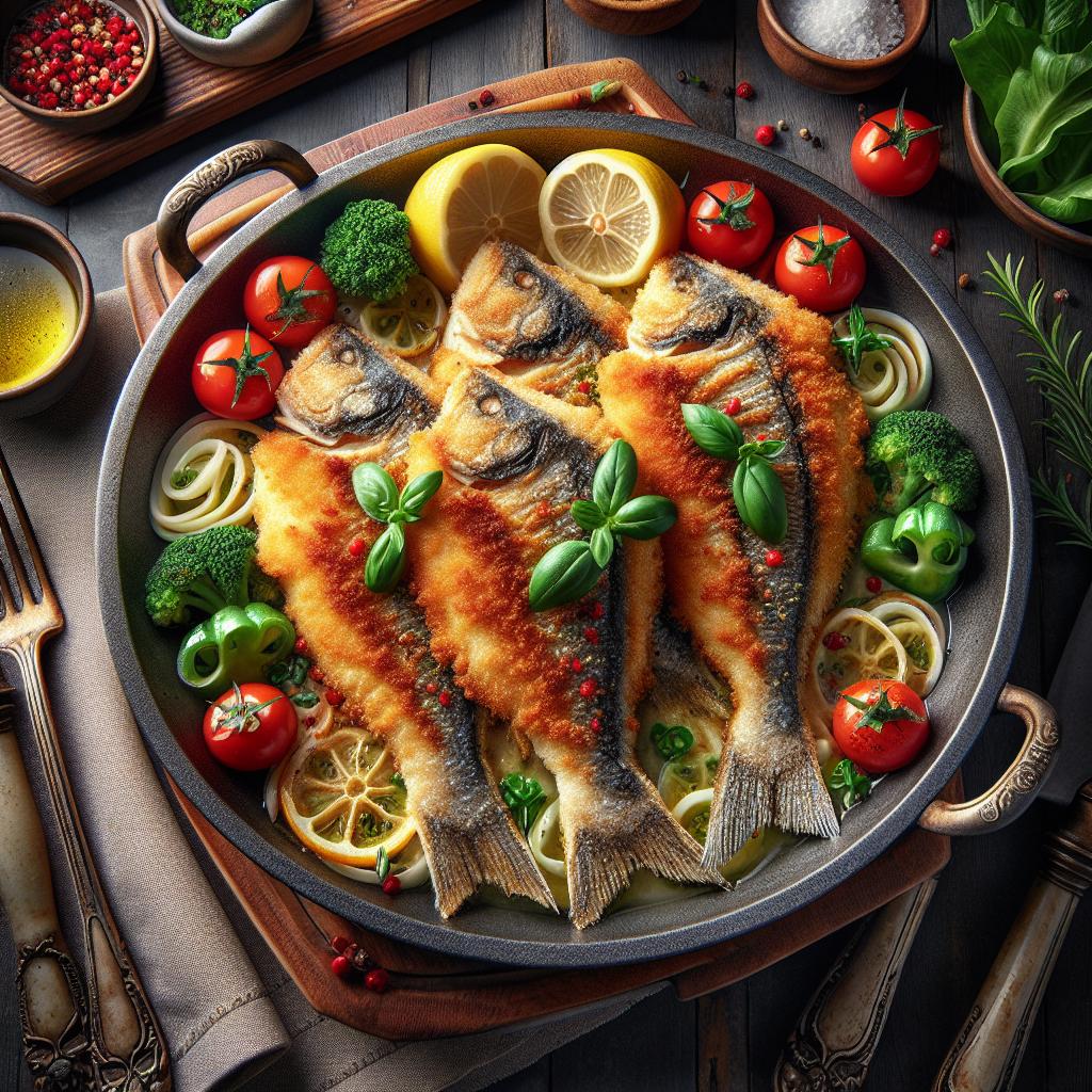 Filetes de dorada empanados