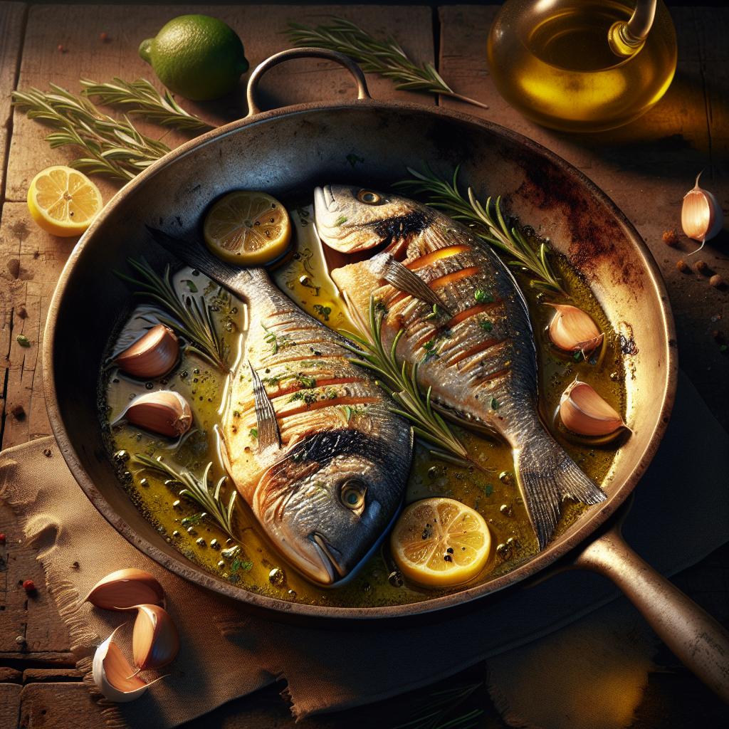 Filetes de dorada en sartén