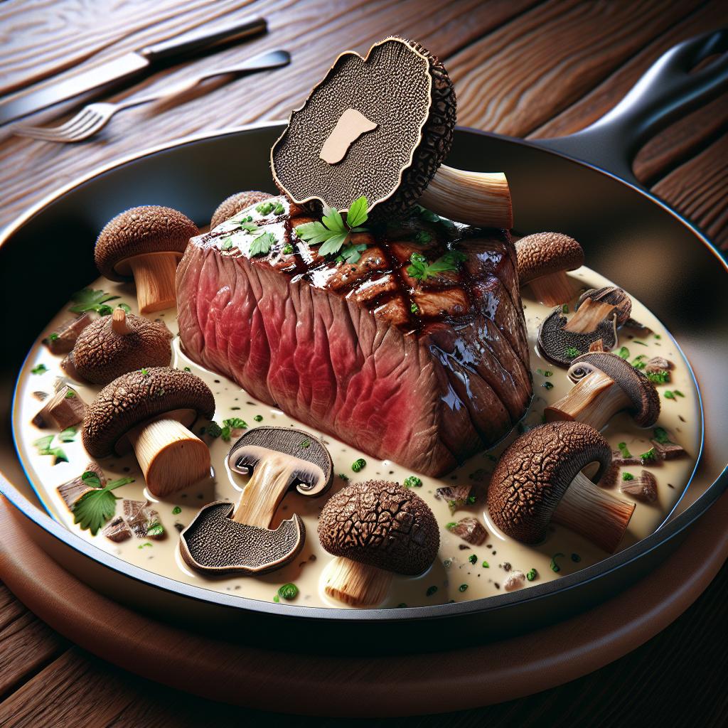 Filete con porcini y trufa