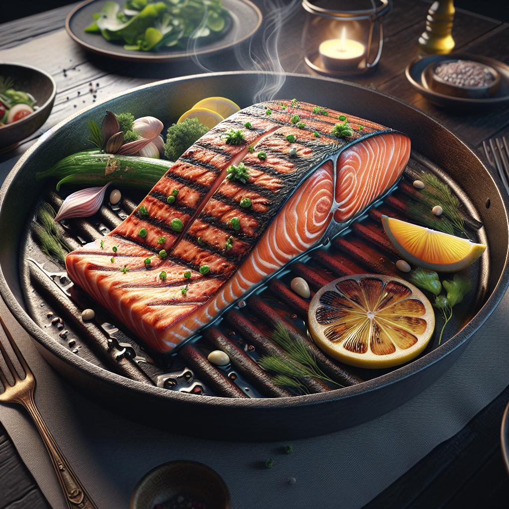 BBQ पर सैल्मन फिलेट