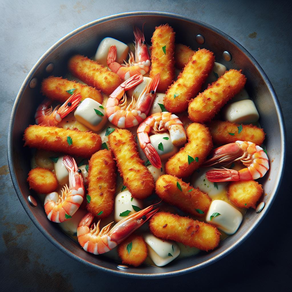 Finger de búfala y gambas