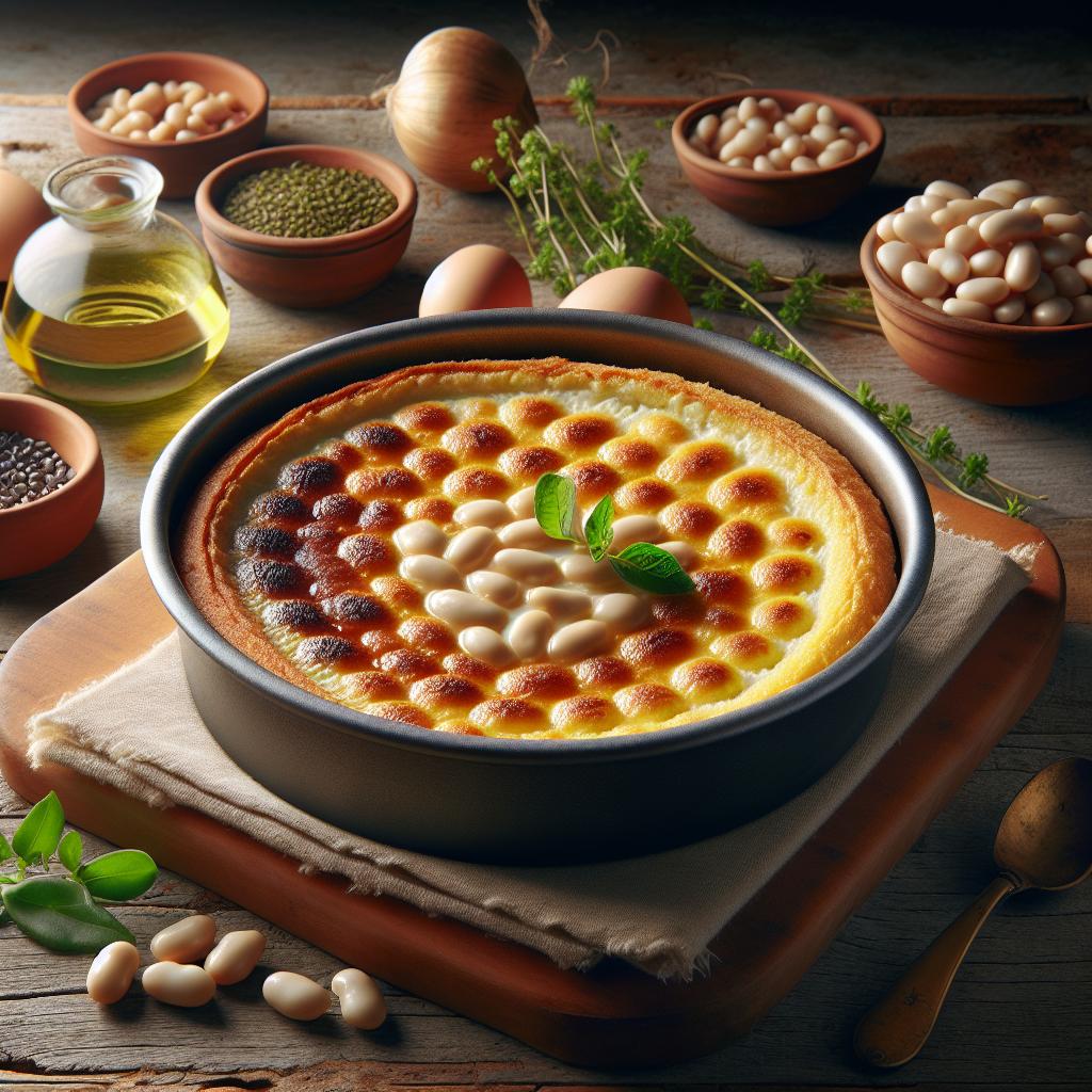 कैननेलिनी फलियों का फ्लान