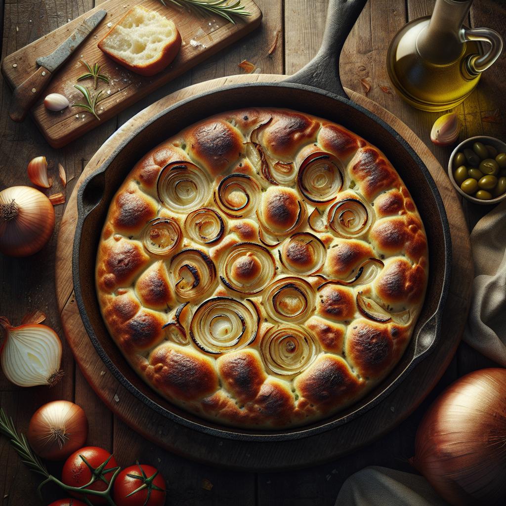 Focaccia con cebollas