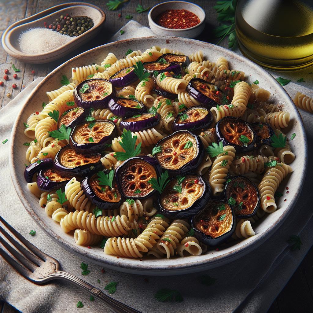 Fregola con las berenjenas