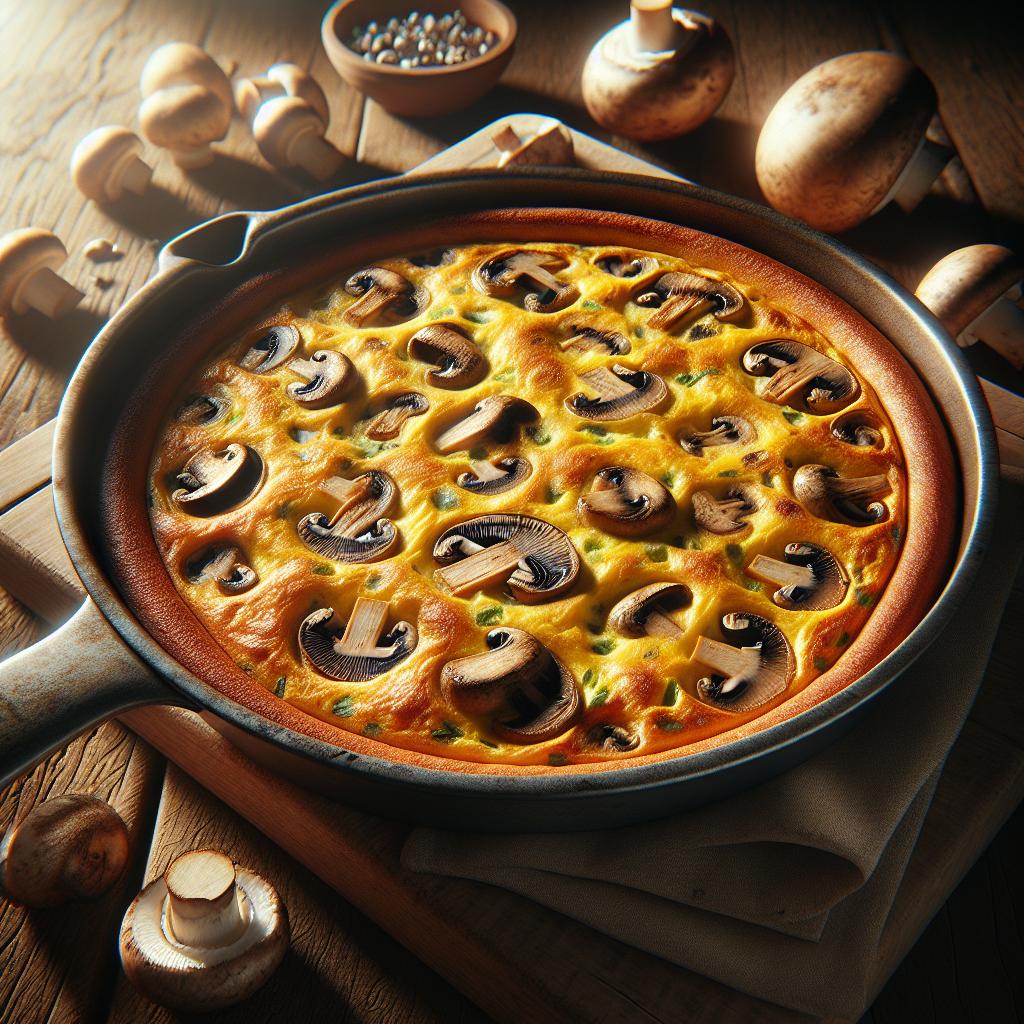 Tortilla al horno con setas