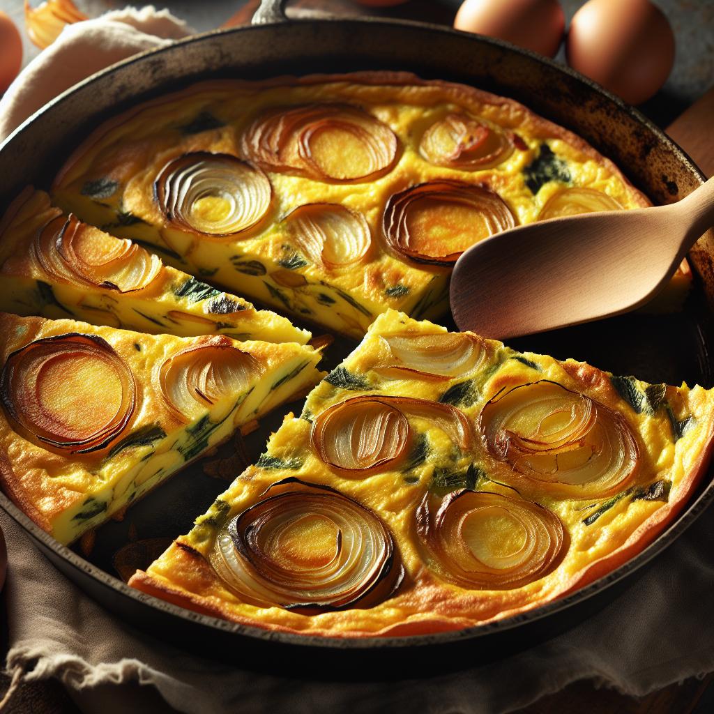 Frittata al horno con patatas y cebollas