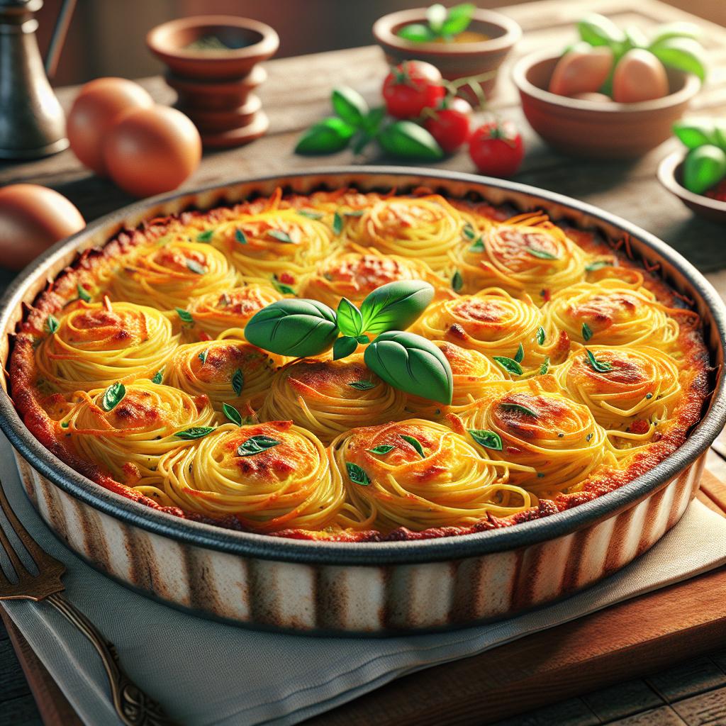 Frittatine al horno de spaghettini