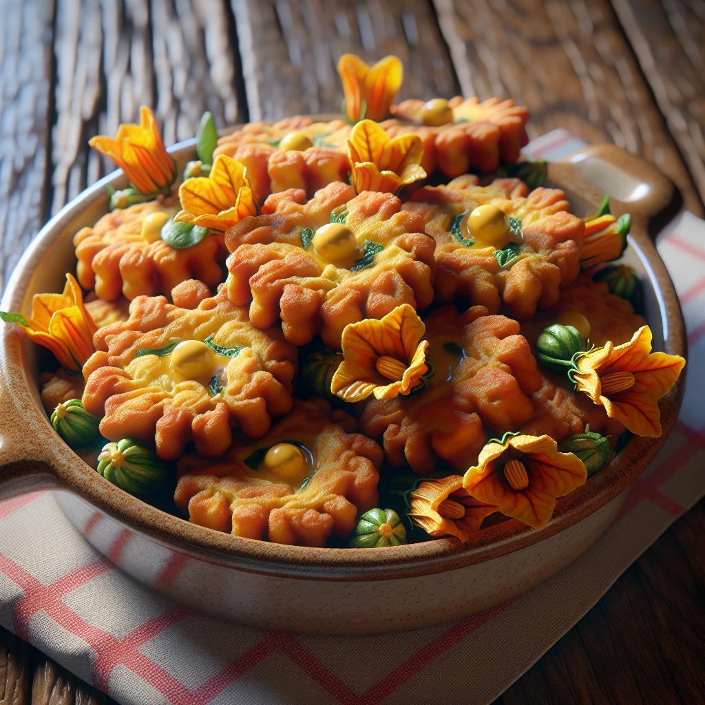 Buñuelos de flores de calabacín