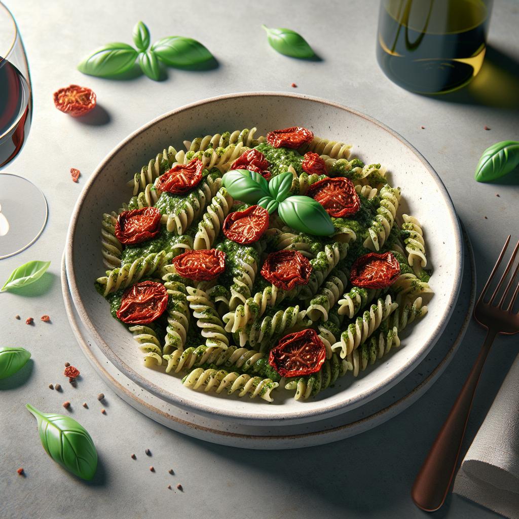 Fusilli con Pesto de Tomates Secos