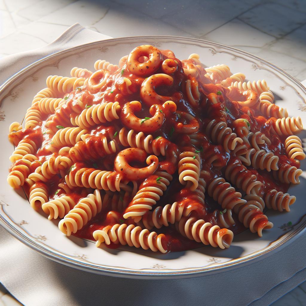 Fusilli Largos con Salsa de Calamares