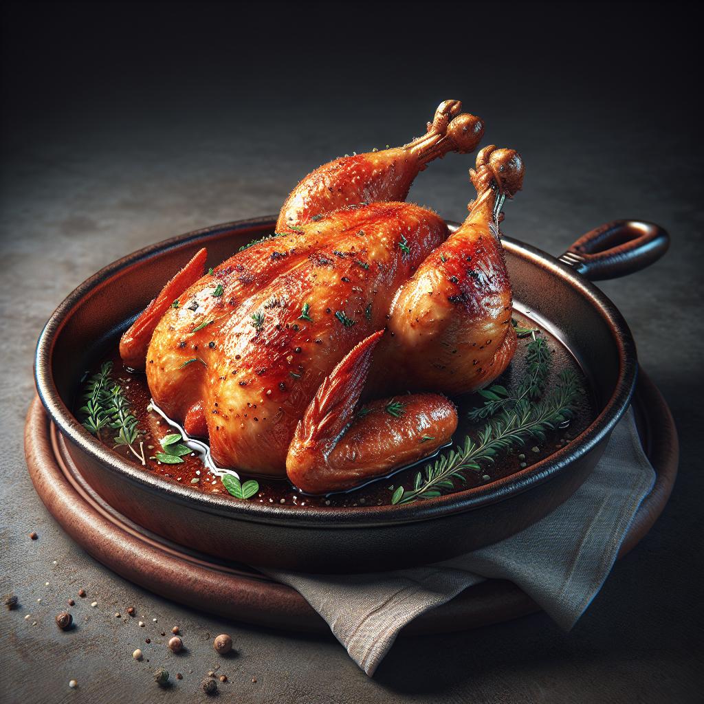 Pollo joven frito