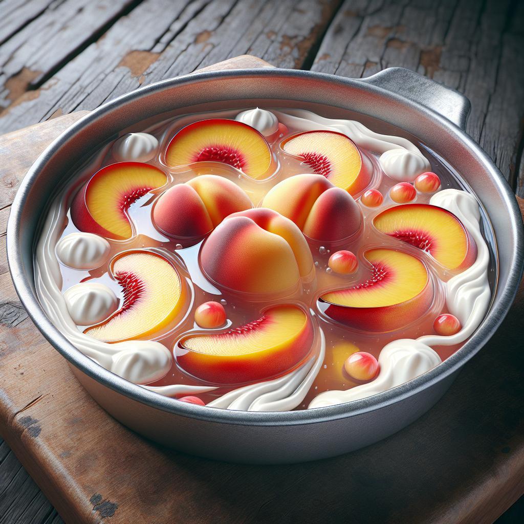 Gelatinas de melocotones y yogur