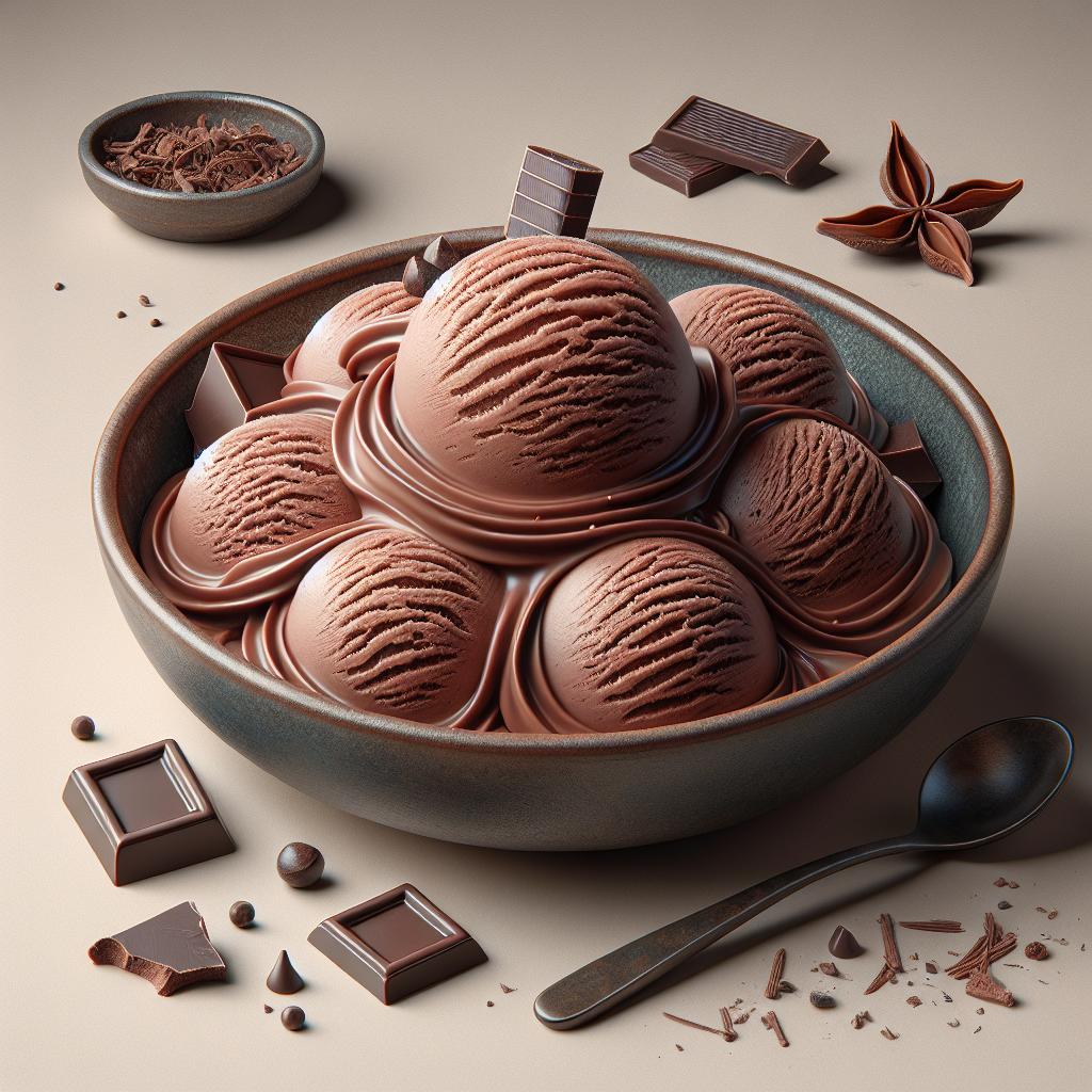 Helado de chocolate