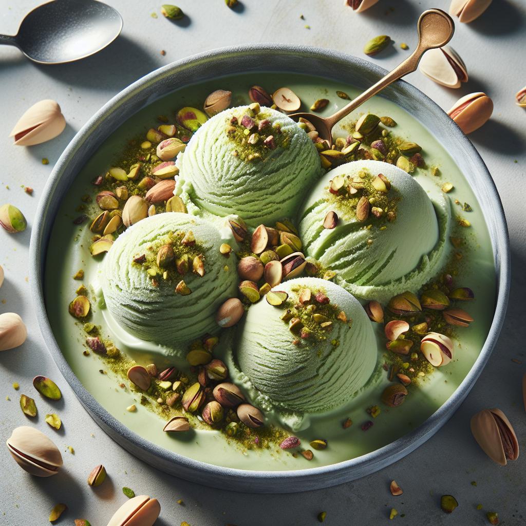 Helado de pistacho