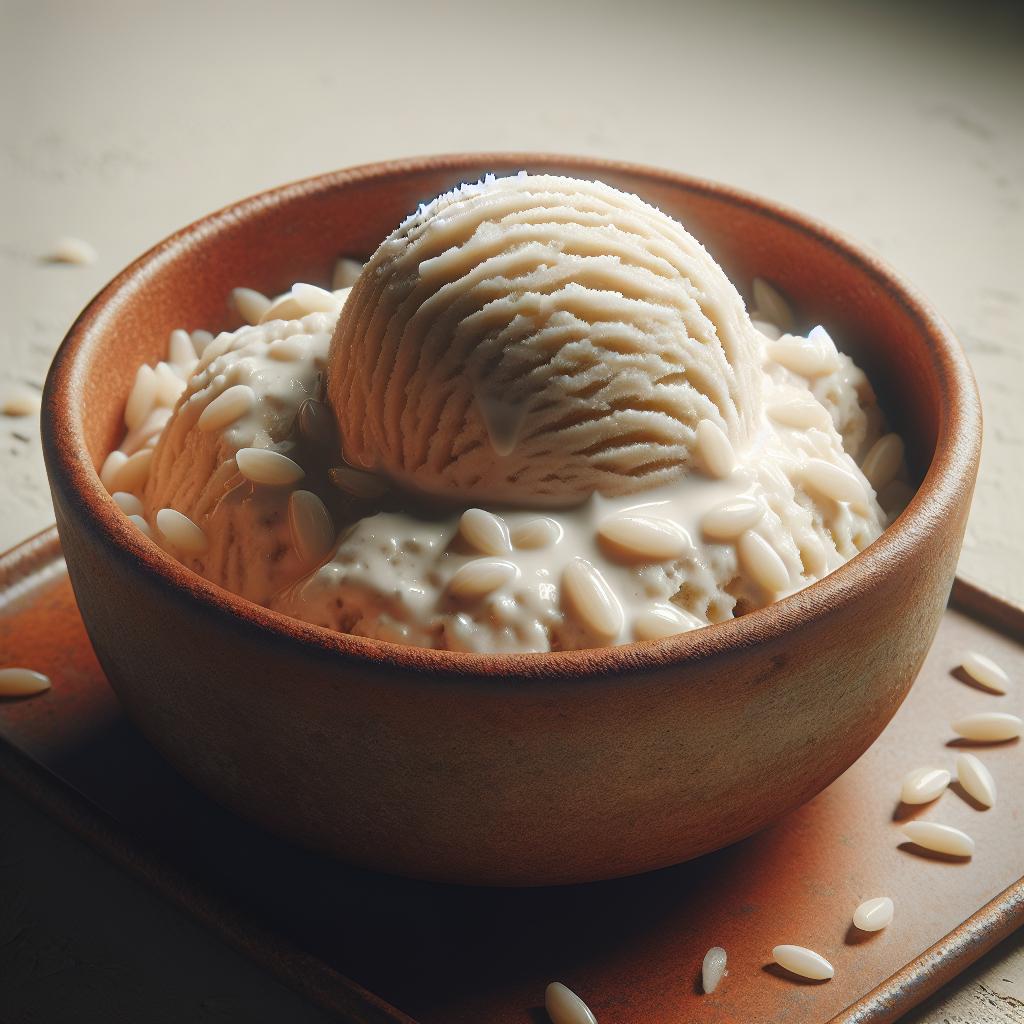 Helado flor de arroz