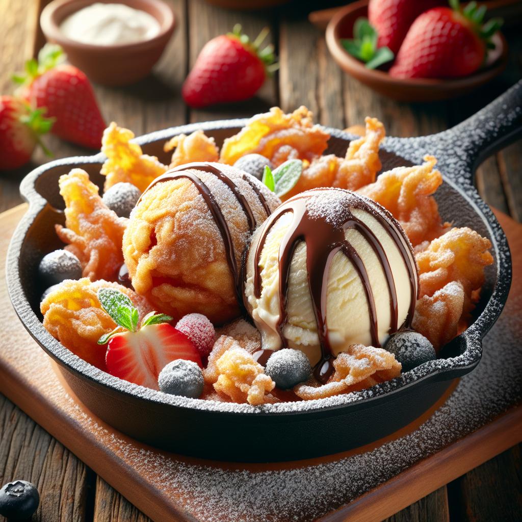 Helado frito