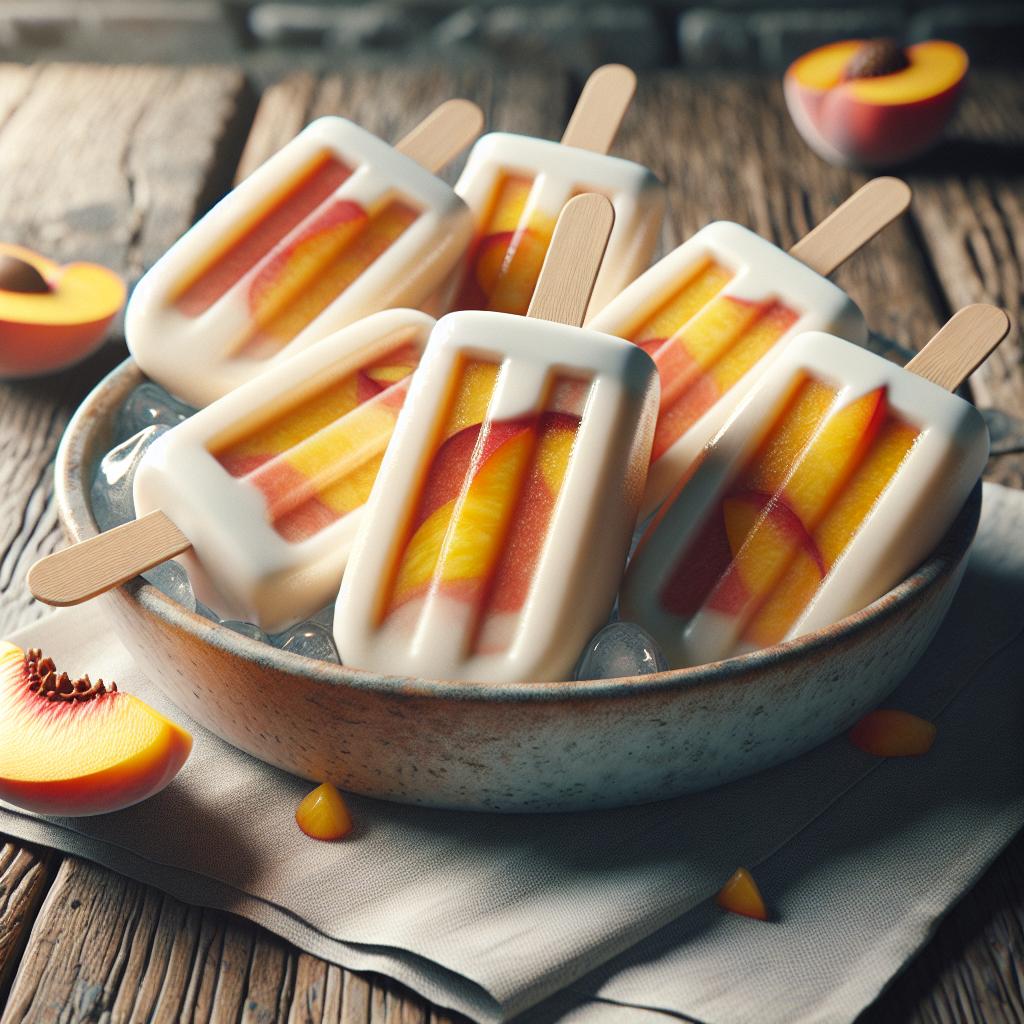 Polos de melocotón y yogur